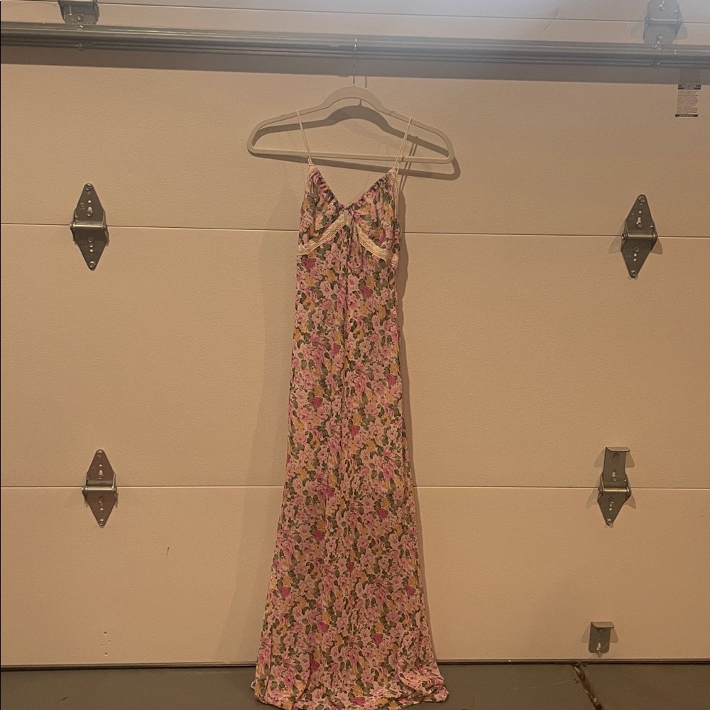 Floral Pink Maxi Dress